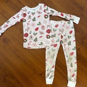 Caden Lane Festive Kids Pajama Set - Red and Green